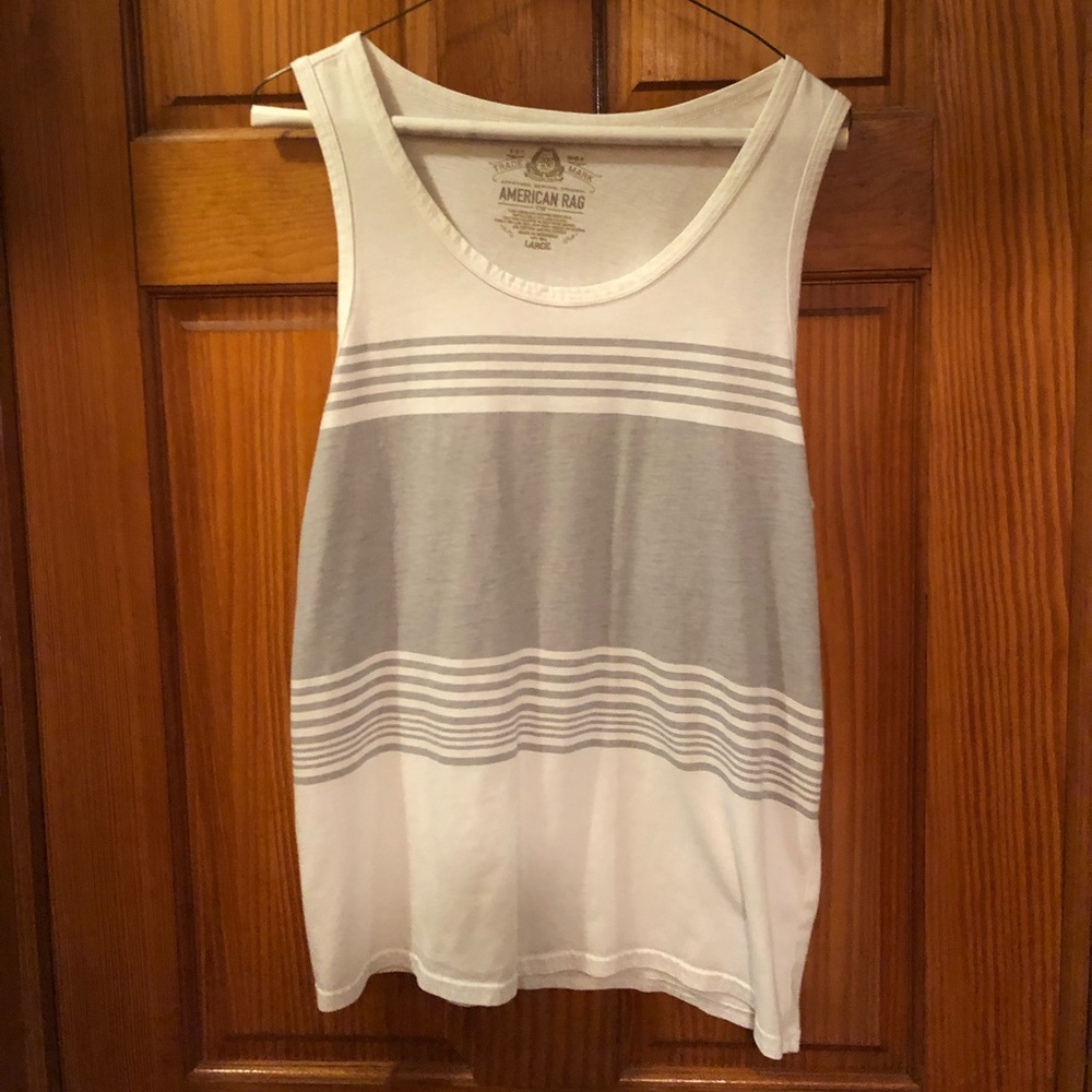 American rag tank top white and grey
